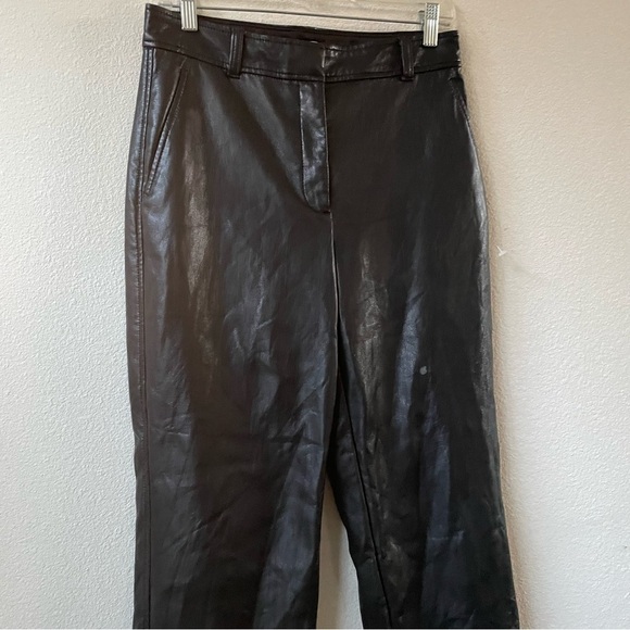 Aritzia Babaton black vegan leather pants size 8 - Picture 2 of 14